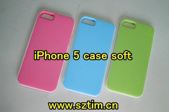 soft iphone case for iphone 5 with a frame white
